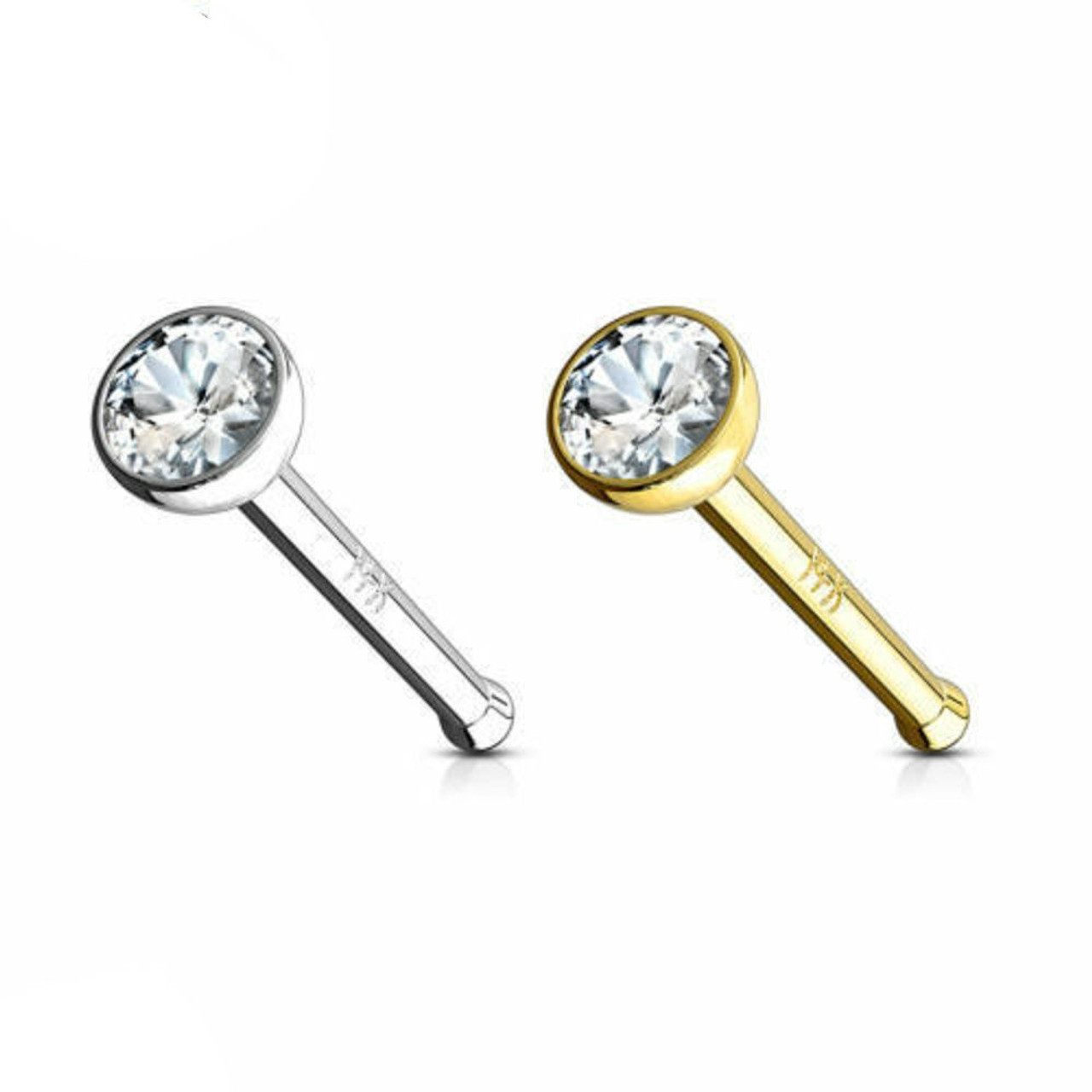 14K Solid Gold Nose Rings Stud 20G Nose Piercing Studs Star Nose Bone  Piercing