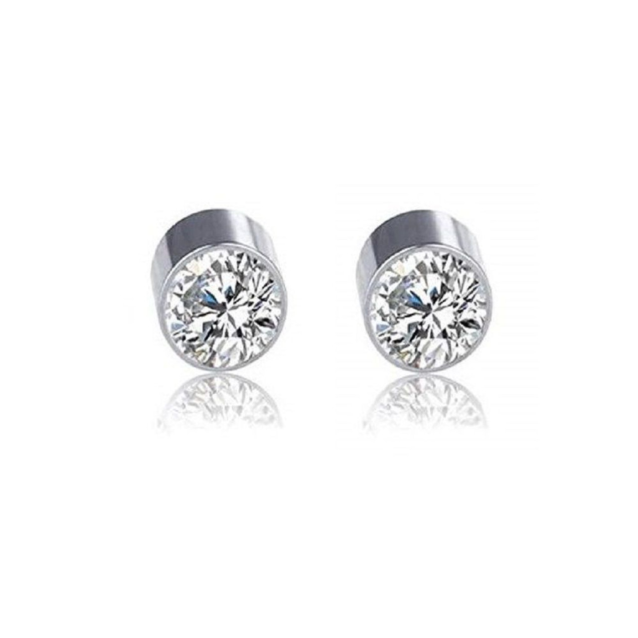 Cubic zirconia magnetic on sale earrings