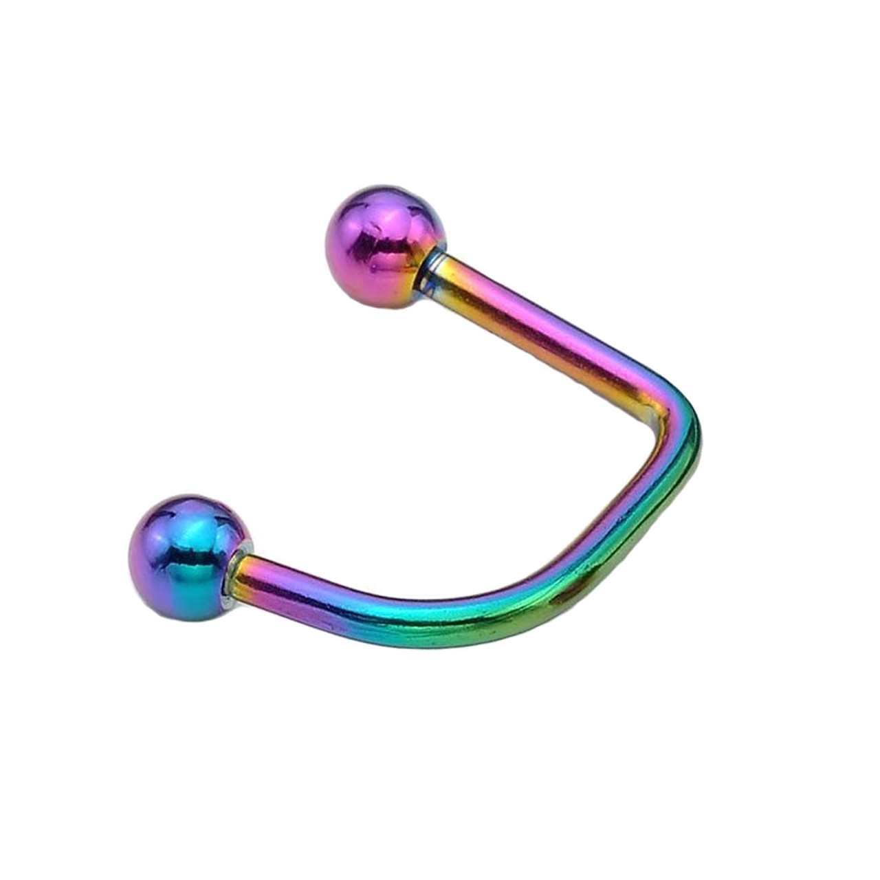 Titanium Anodized Surgical Steel Twists Press Fit Jeweled Balls 16GA Sold Individually Titanium Anodized Surgical Steel Twists Press Fit Jeweled Balls 16GA Sold Individually