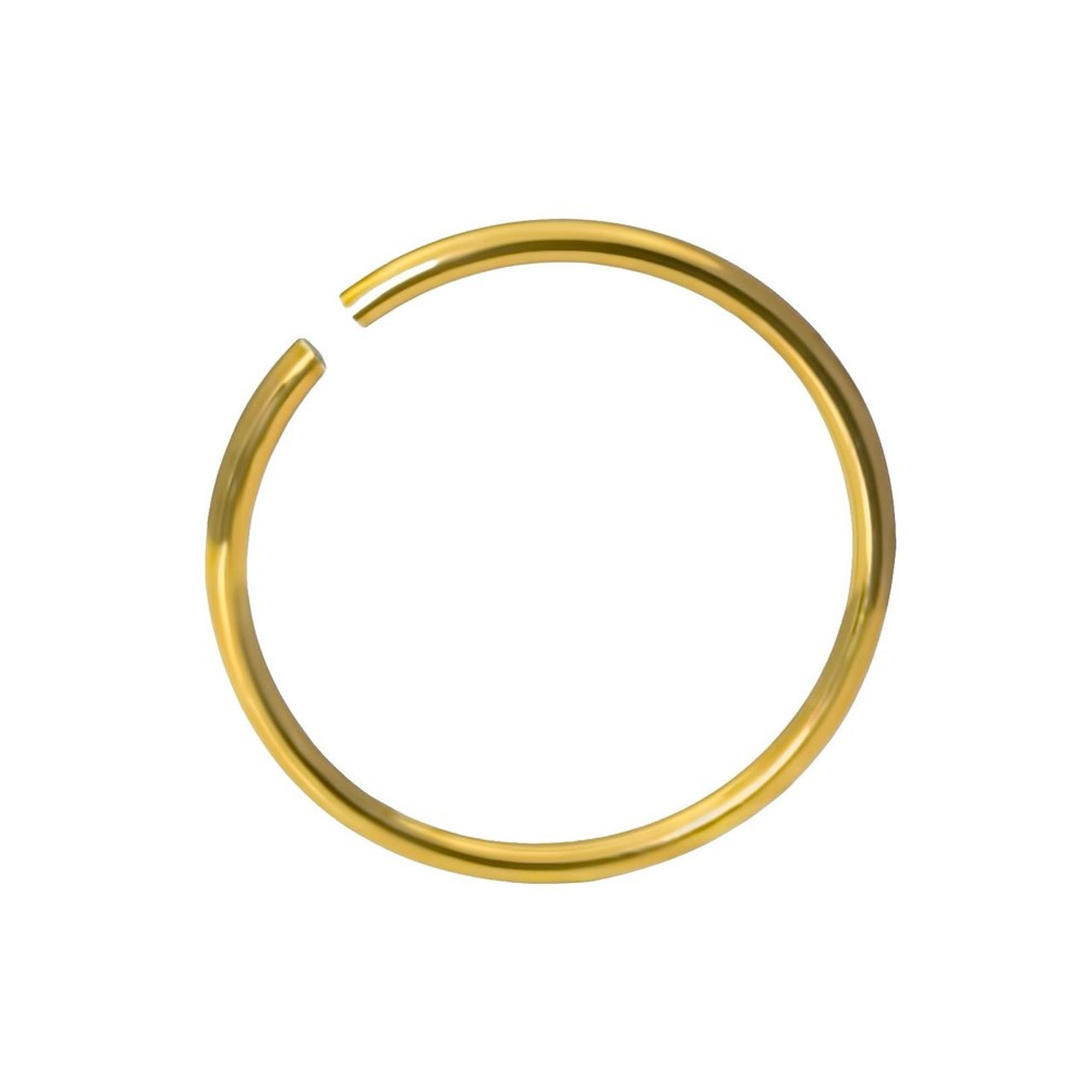 Lavari Jewelers Women's 10 MM Hoop Nose Ring with Cubic Zirconia, 14K  Yellow Gold, 1.5 MM and 2 MM Cubic Zirconia, 20 Gauge