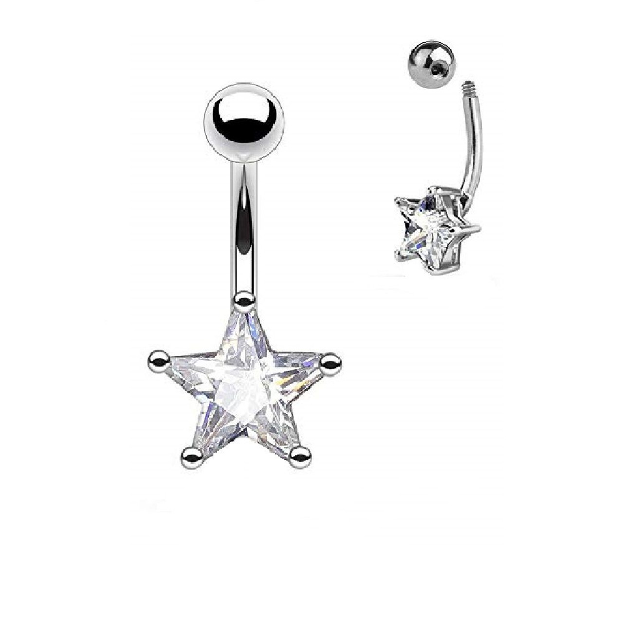 3 Count Navel Ring Navel Decoration Women Non Piercing Jewelry Dangle Belly  Button Rings Miss Women's - Walmart.com