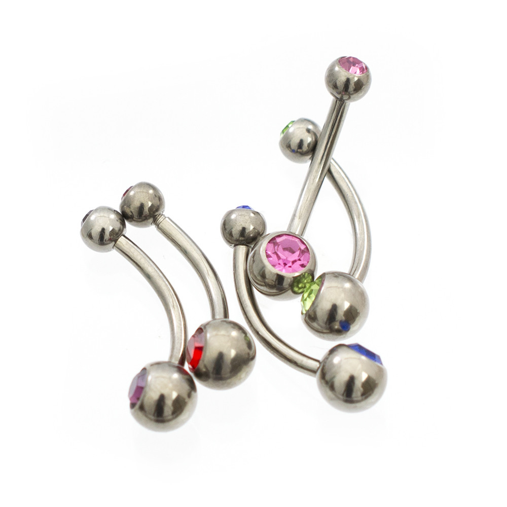 Professional Solid Surgical Steel Belly Button Piercing Kit 14ga