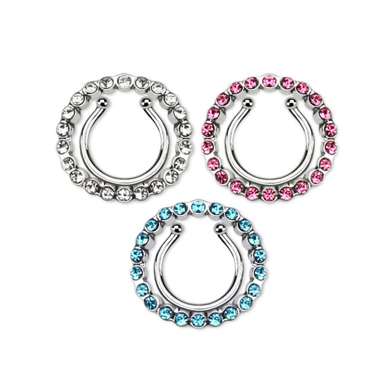 2pcs Non-Piercing Rings Clip On Nipplerings Faux Body Piercing Jewelry -  Walmart.com