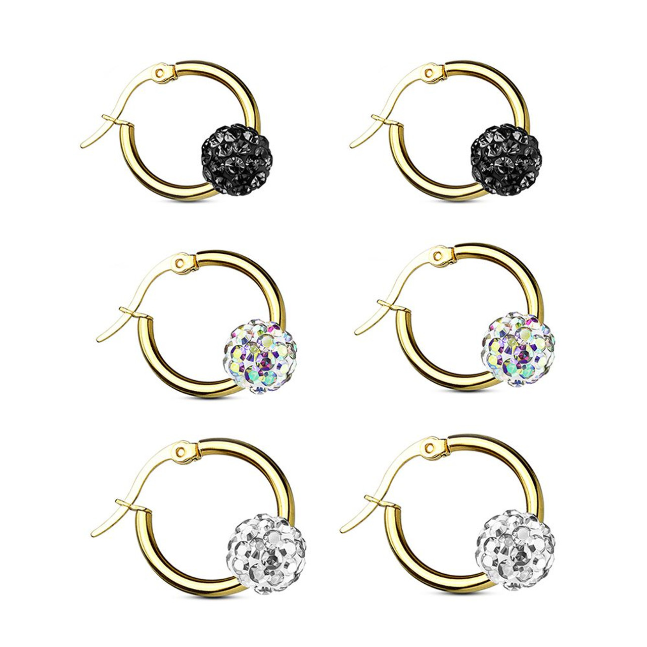 Crystal Ball Dangle Earrings - Temu