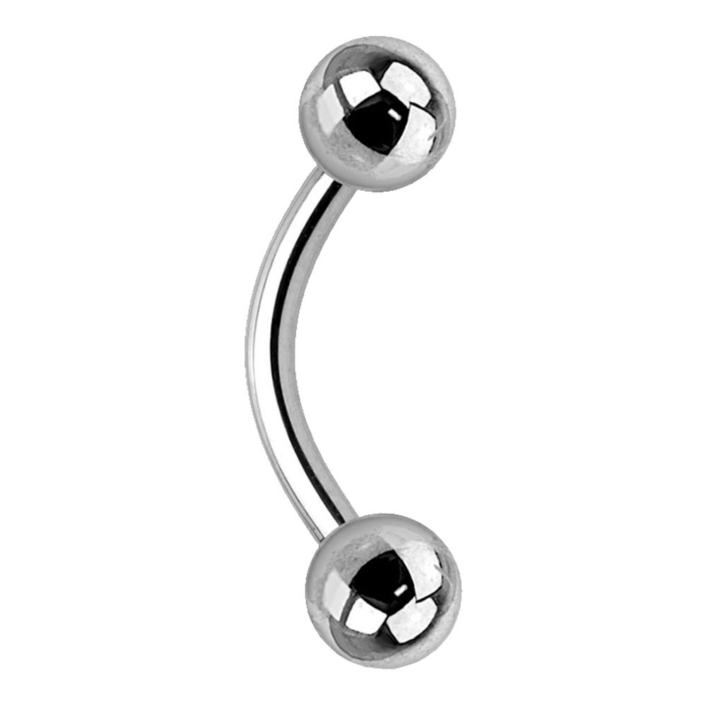 14G Internally Threaded Titanium Curved Barbells 7/16 Inch