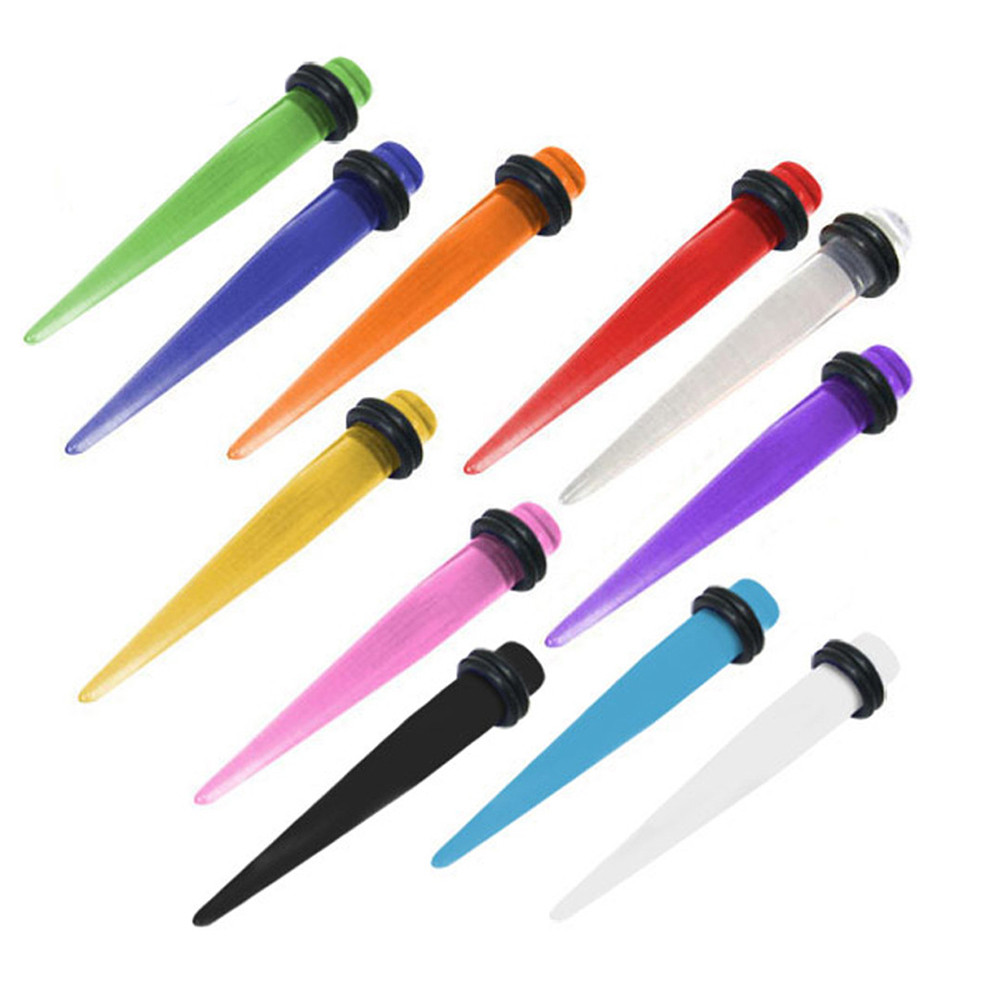 UV Glow Acrylic Tapers Ear Stretching Kits 0G1