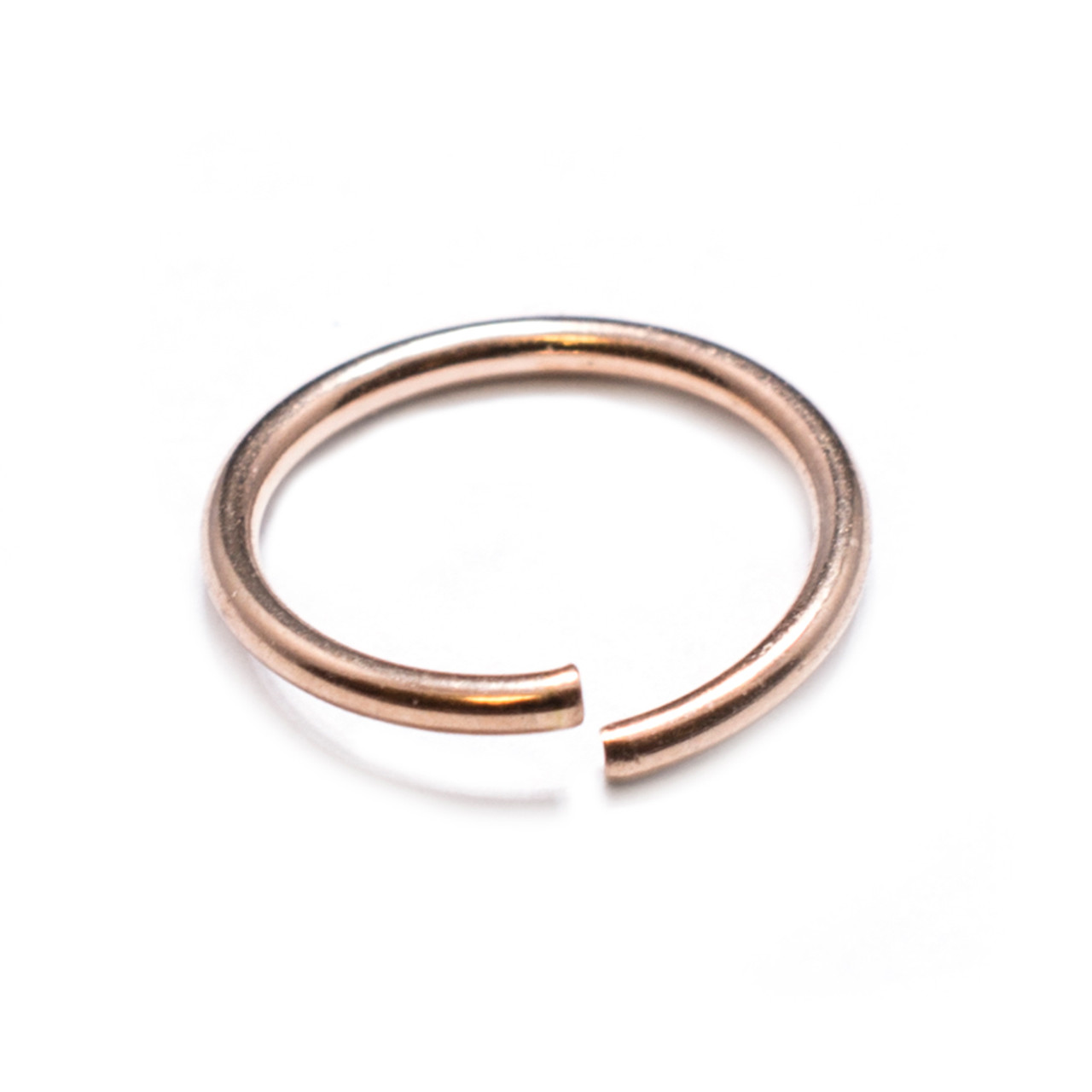 24 Gauge Pink Gold Nose Ring, 14K Rose Gold Filled Discreet Nose Hoop - Etsy