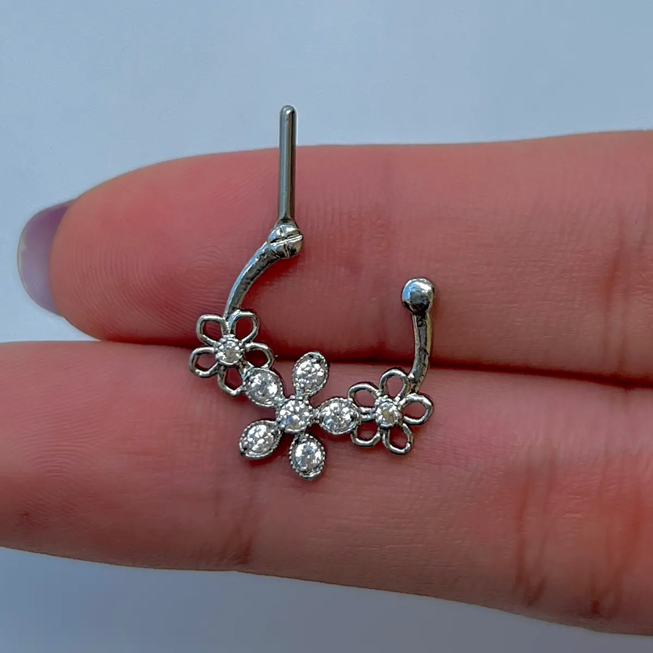203jewelry  First ☆ Pierce ✨ Opal Ball Nose Screw Ring – Vital Piercing