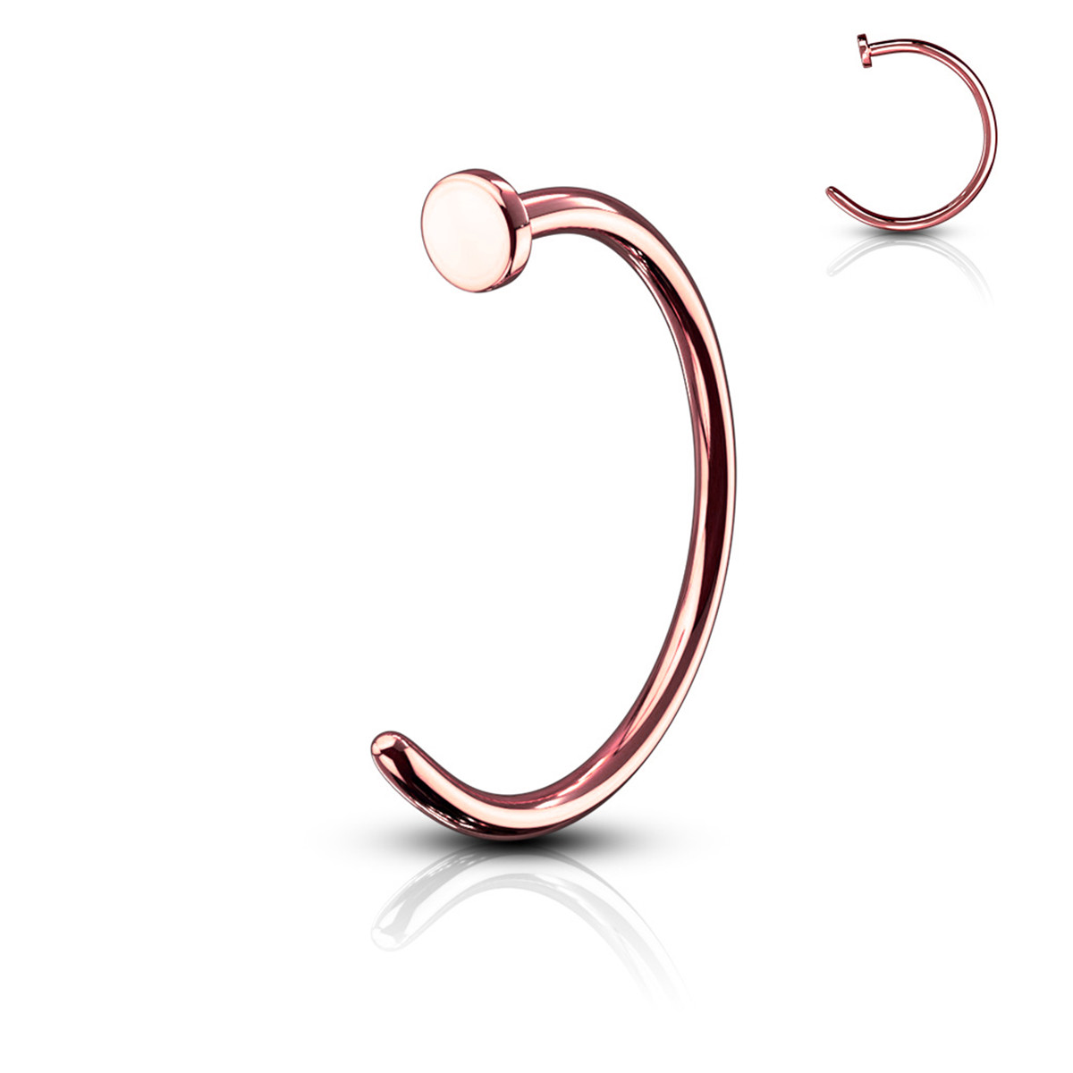 Nose Ear Ring Hoop 3 Pack Surgical Steel Black Rose Gold Ion