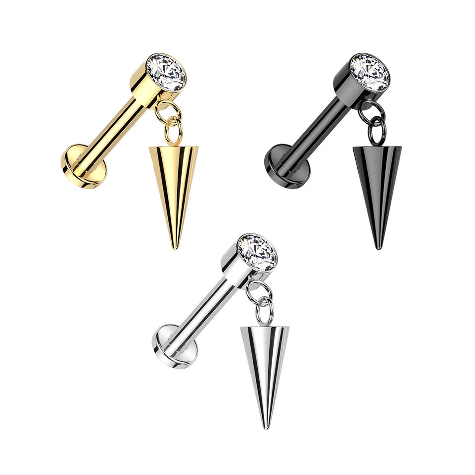 15日まで出品cobble du / piercing tops / ブラック Amazon.com: Uni-J 10pcs 16G Threadless Push-in Flat Back Earrings