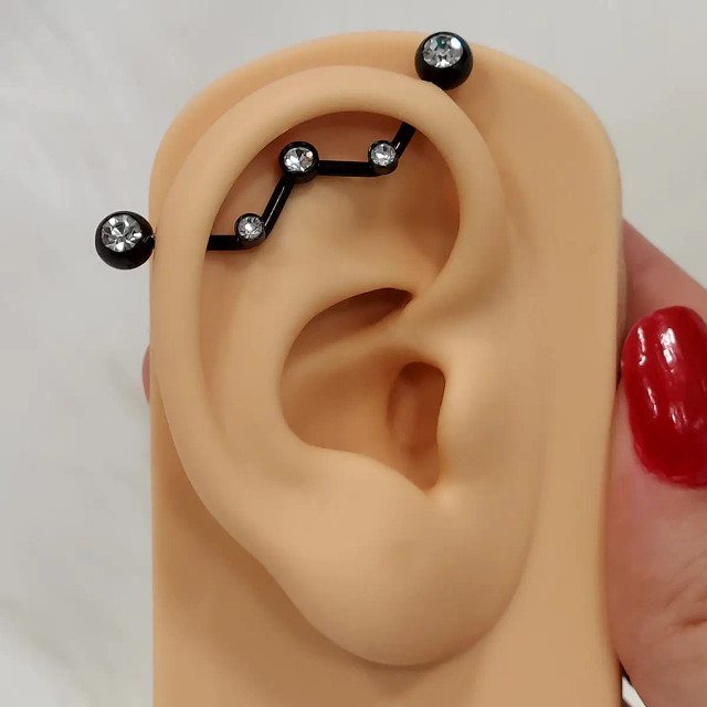 Industrial Piercing Jewelry Metal Bar Earring Industrial Bar