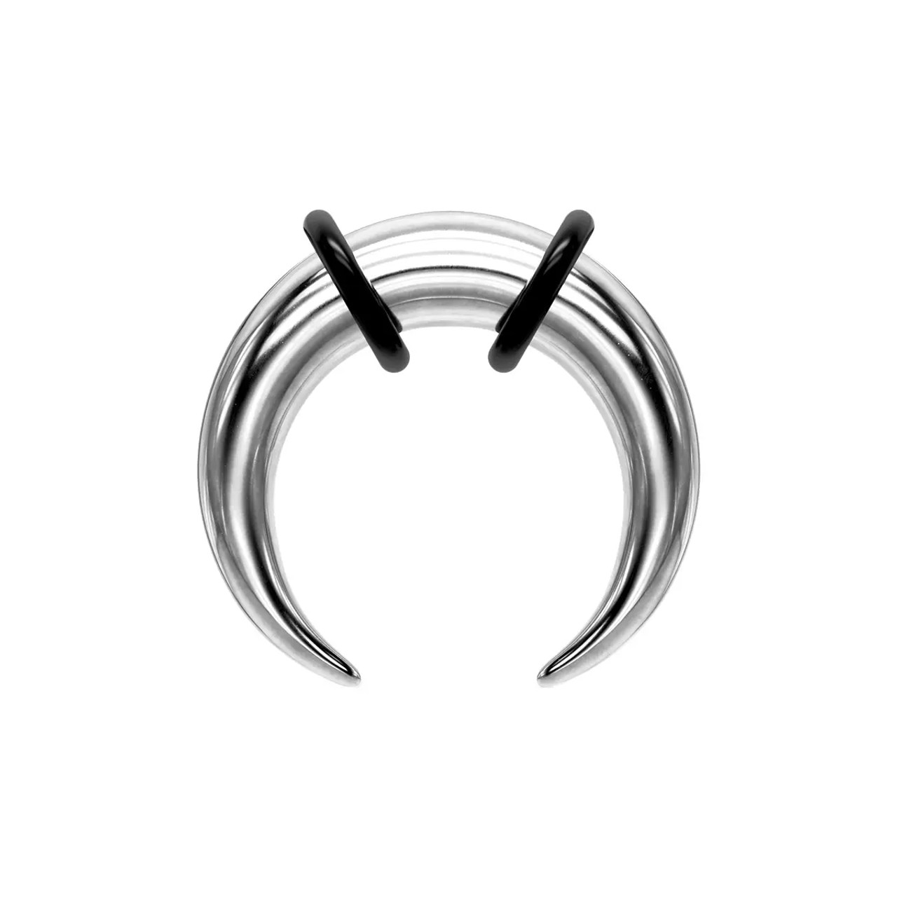 Surgical Steel Crescent Tapers Bull Stretchers Expander Horseshoes Taper  Ear Gauges Pincher Septum Ring C Shaped Buffalo Piercing Jewelry 00G 14G