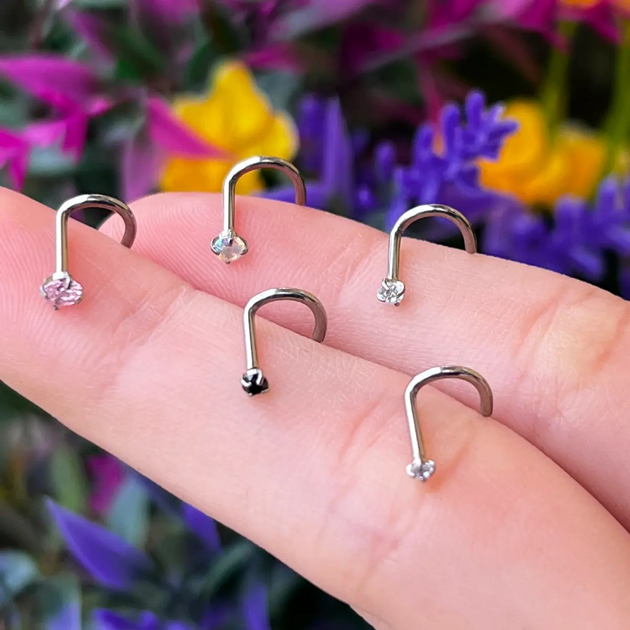 Stainless Steel Titanium G23 Nose Stud Titanium Facial Piercing