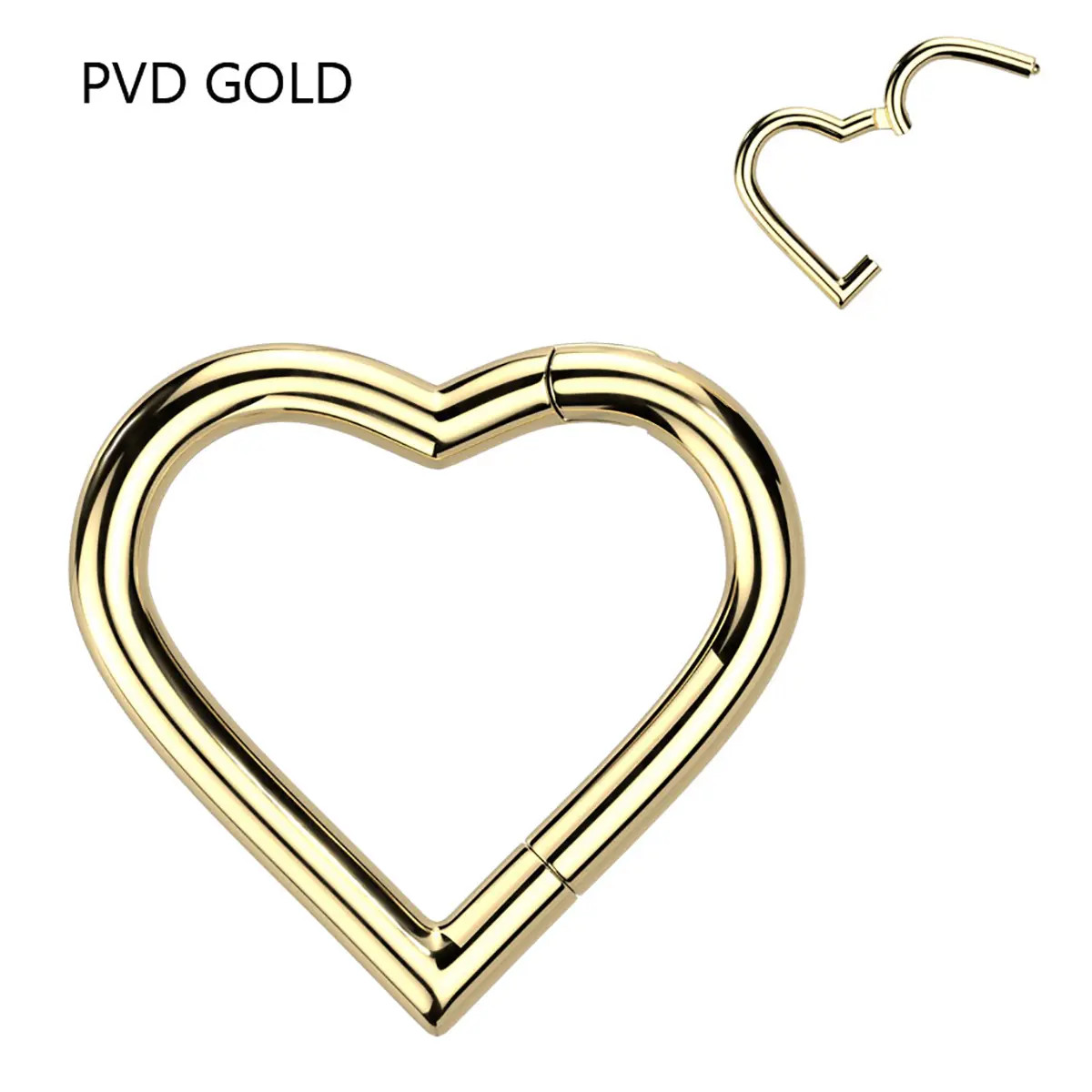 LANIE Heart jewelry clicker 16G pt900 F136 Titanium 18G Heart