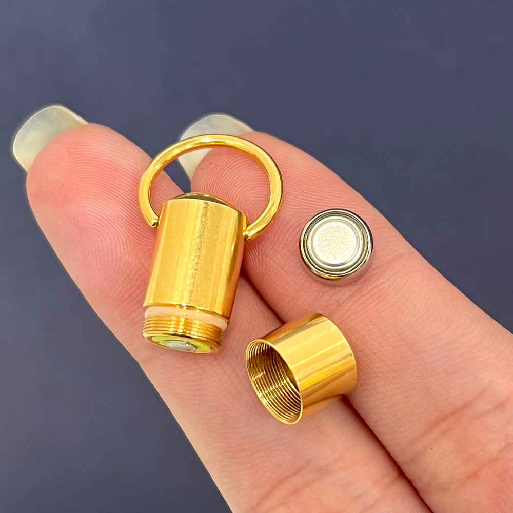 vibrating septum ring PVD Gold Vibrating Captive Bead Ring 14G 12mm main image 1