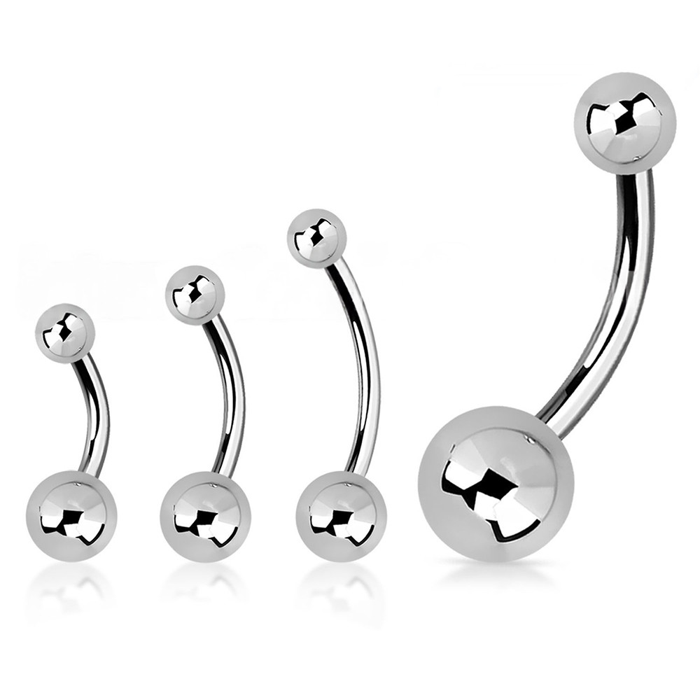 Titanium Ball Ends Belly Button Rings Piercings 14G