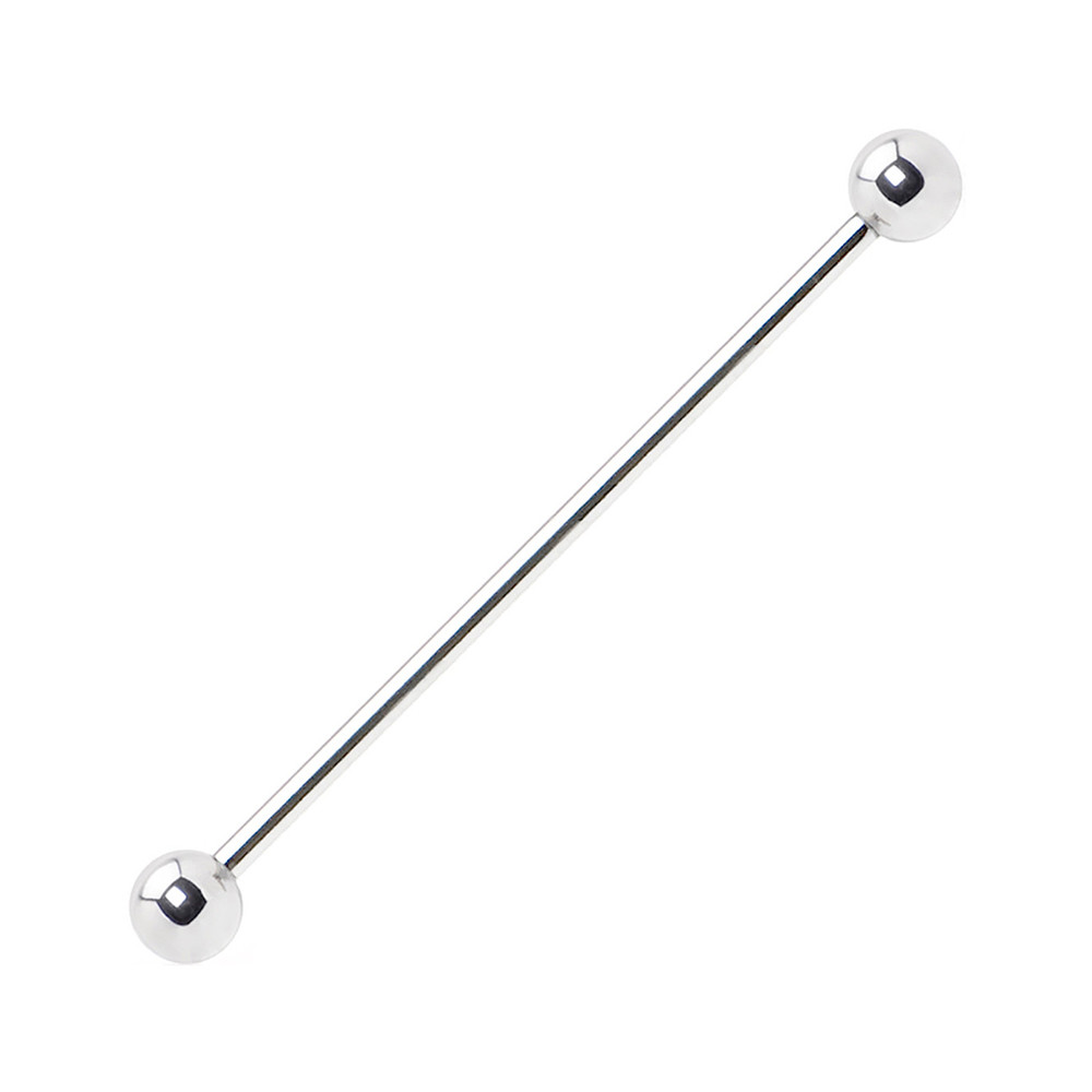 Steel Ball End Straight Bar Industrial Barbells 16G