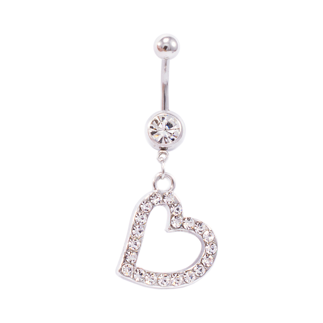 Fast Shipping Fashion Surgical Stainless Steel Cute Heart Nipple Rings Ring  With Clear Cz Zircon Stones Piercing Jewelry - Buy Nipple Rings,Cute
