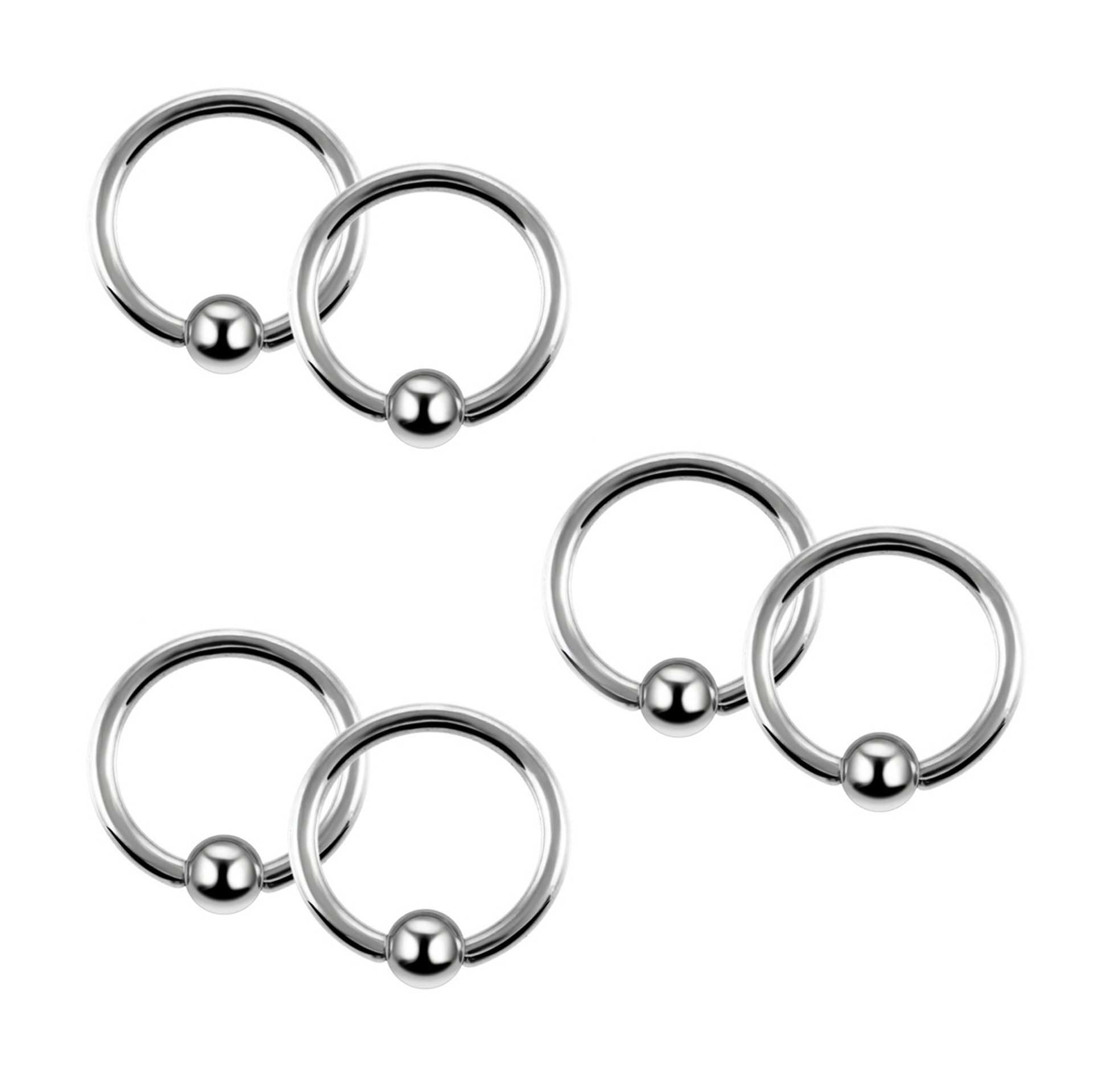 Surgical Steel 16 Gauge Captive Bead Ring