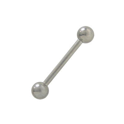 Jeweled High Polish Titanium Barbell Tongue Ring