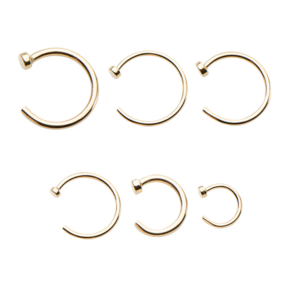 14 Karat Solid Gold Nose Hoop Ring