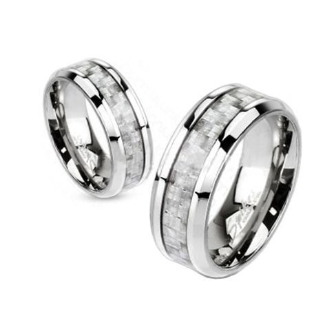Two Tone Solid Titanium Dome Ring