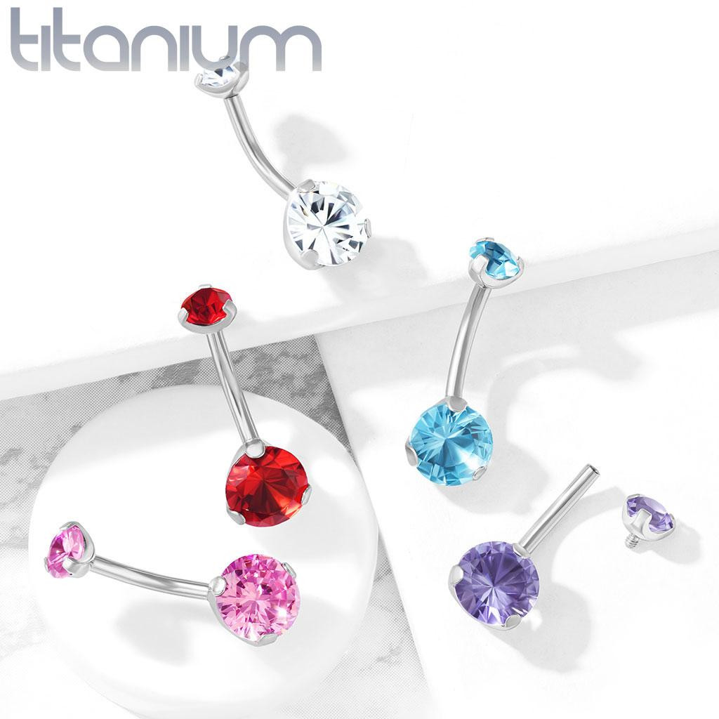 Implant Grade Titanium Internally Threaded Top Prong Set Double Round