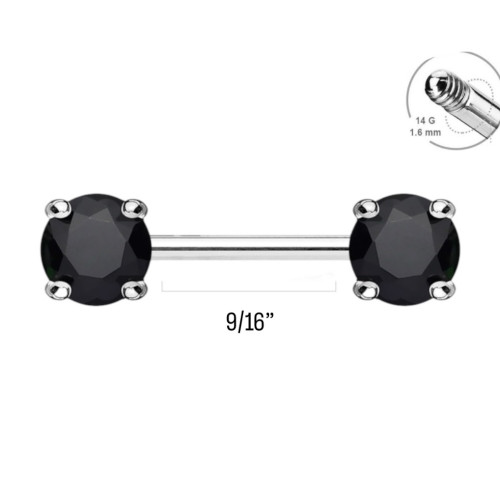 Front Facing CZ Nipple Rings