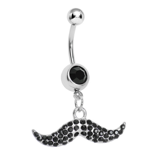 Mustache Belly Button Ring