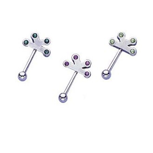 Eyebrow Barbell With Gem 