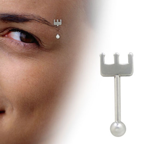 4 Pack of 316L Surgical Steel Eyebrow Rings With Internally Threaded Clear  CZ