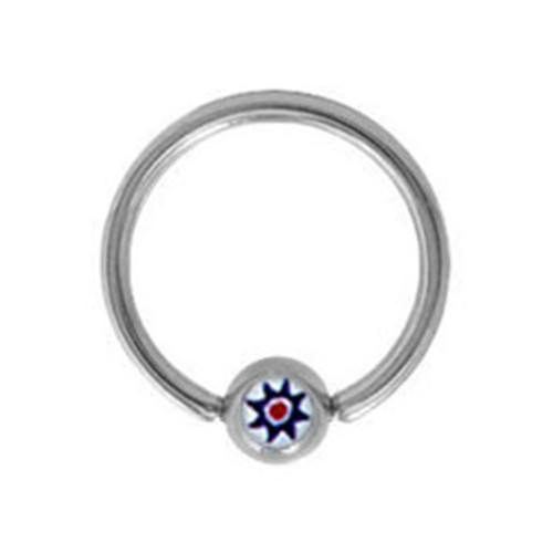 Triple Flower Logo Captive Bead Rings
