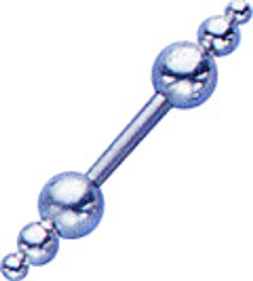 Body jewelry, 316L surgical steel shaft. Barbell Tongue ring