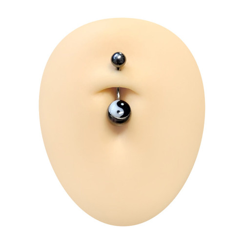 14G Yin Yang Logo Belly Ring