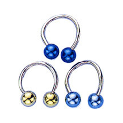 Titanium Ball Twister Spiral Ring 14G 8mm