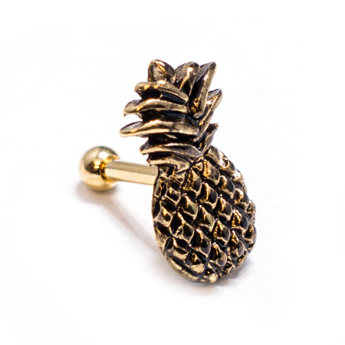 Pineapple Design Cartilage Barbells Surgical Steel - Sold Each, 16 Gauge