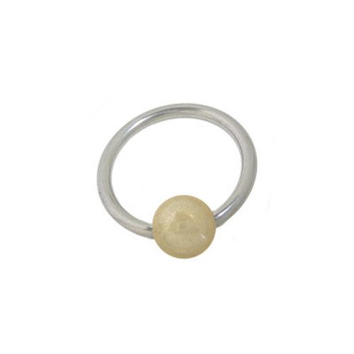 Captive Bead Ring Surgical Steel with Pearl Bead 