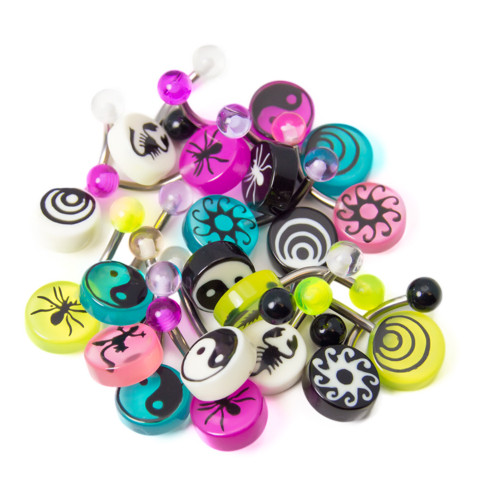 Logo Disk Belly Button Ring