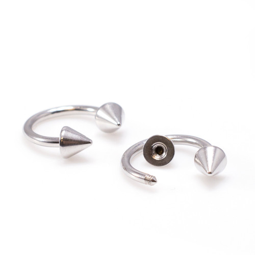 Externally Threaded Spikes Circular Barbell