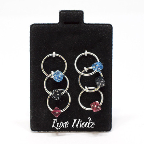 18G Acrylic Dice Captive Rings