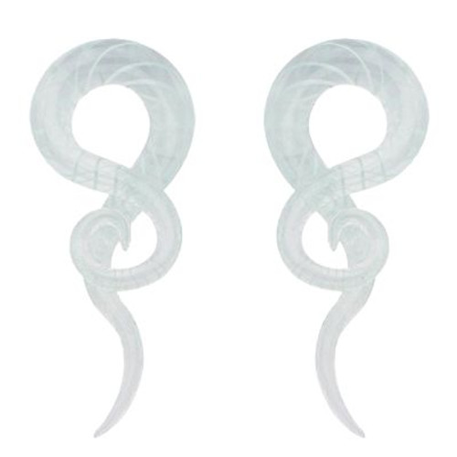 Clear Glass Ear Tapers (2 gauge-1/2inch)