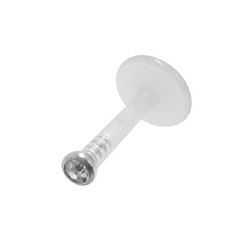 Clear Flexible Labret Monroe with Clear Gem