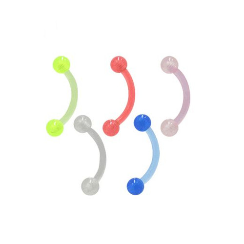 Curved Barbell Eyebrow Ring Flexible Curved Barbell Eyebrow Ring Flexible