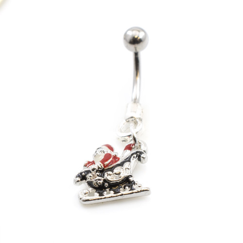 Dangle Santa on Slay Belly Ring