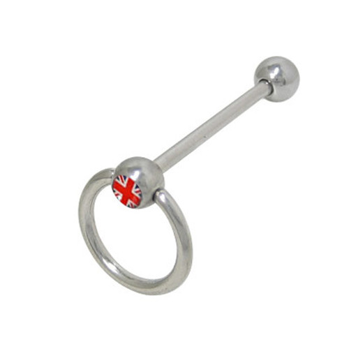 British Flag Door Knocker Tongue Barbell