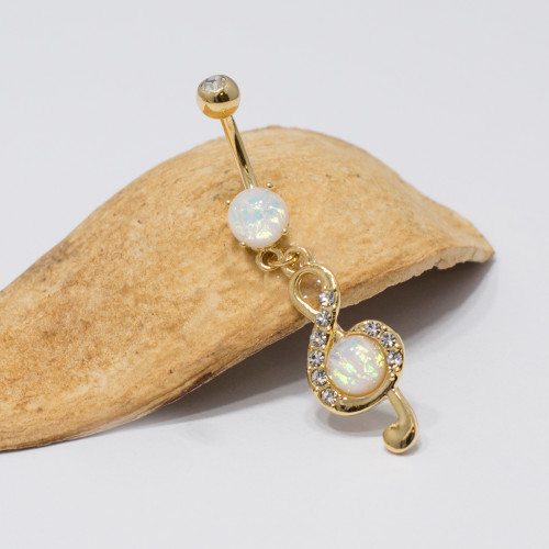 Package of 3 Gold IP items , Belly Ring, Septum Clicker, and pair of Nipple Shield