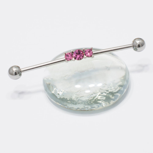 Package of 3 Surgical Steel items Industrial Barbell. Septum Clicker, and a Tragus