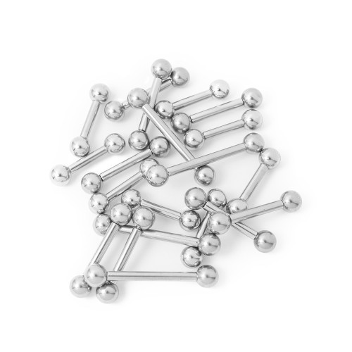 10PCS Ball Ends Straight Barbells Piercings