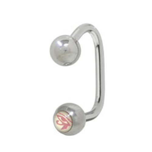 Egyptian Eye Logo Lippy Loop Labret Lip Piercings