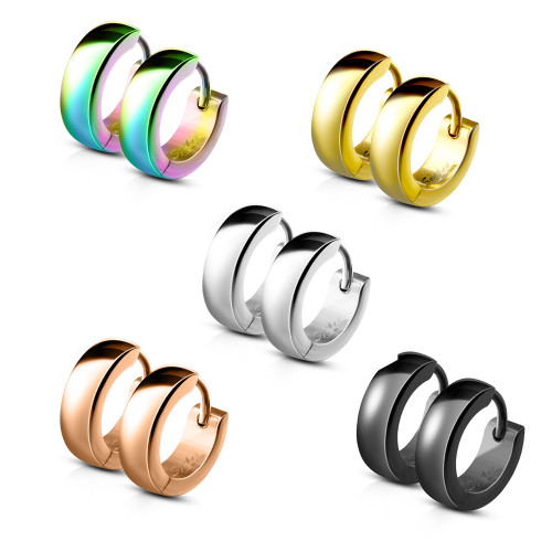 Dome Hoops Huggie Earrings